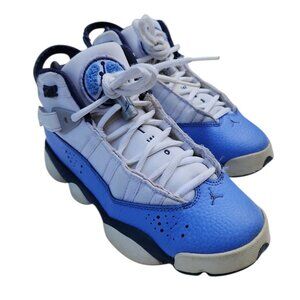 Air Jordan 6 Rings GG UNC White Blue 323399-115 Sneakers Shoes 4Y